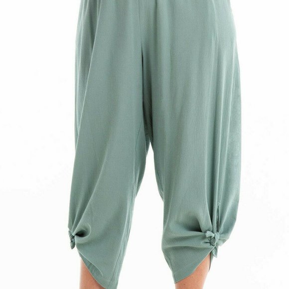 Fresh Produce 1X Lagoon Green Avila Capris Pants - Picture 8 of 12